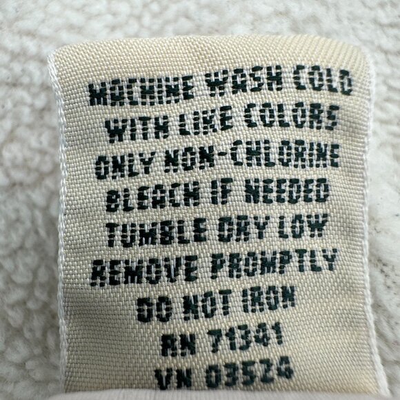 L.L. Bean Red White Blue Plaid Fleece Line Button Up Long Sleeve Shirt - Picture 8 of 8